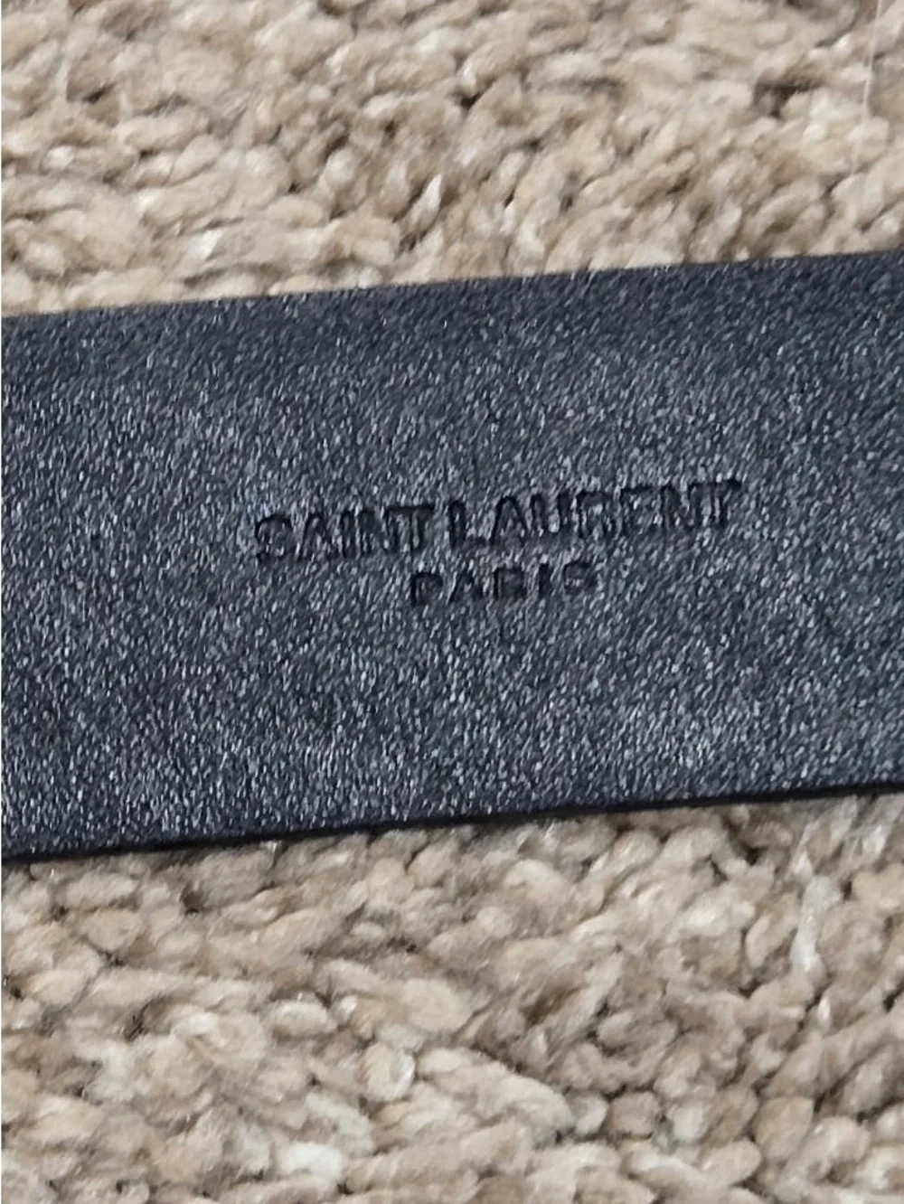 Saint Laurent Black Leather belt with receipt